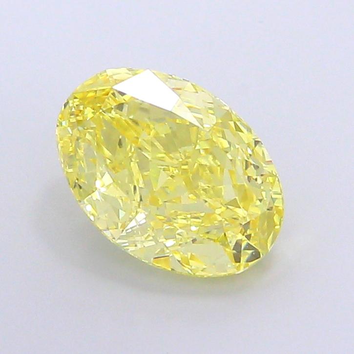 4.22 Ct. Fancy Intense Yellow Oval Lab Grown Diamond