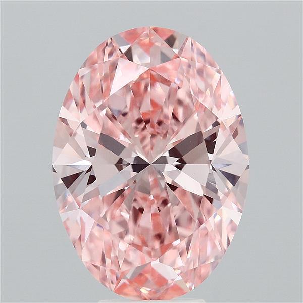 7.26 Ct. Fancy Vivid Pink Oval Lab Grown Diamond