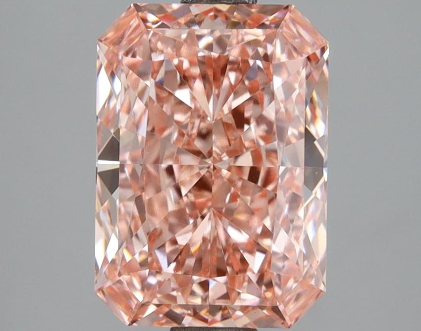 3.04 Ct. Fancy Vivid Pink Radiant Lab Grown Diamond