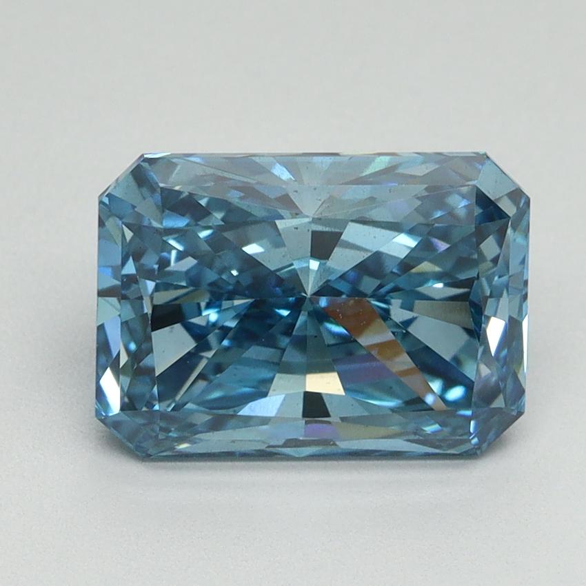 3.10 Ct. Fancy Vivid Blue Radiant Lab Grown Diamond