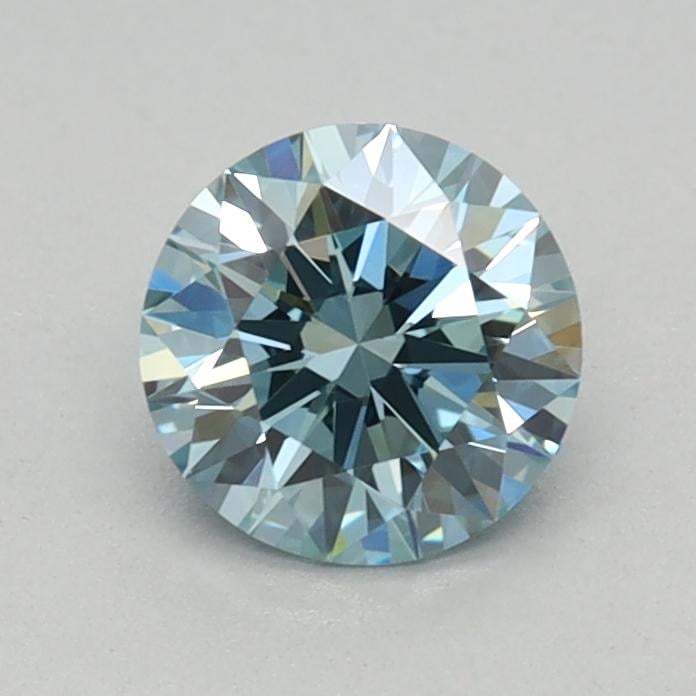 0.53 Ct. Fancy Vivid Blue Round Lab Grown Diamond