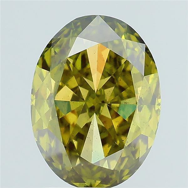 2.27 Ct. Fancy Vivid Green Oval Lab Grown Diamond
