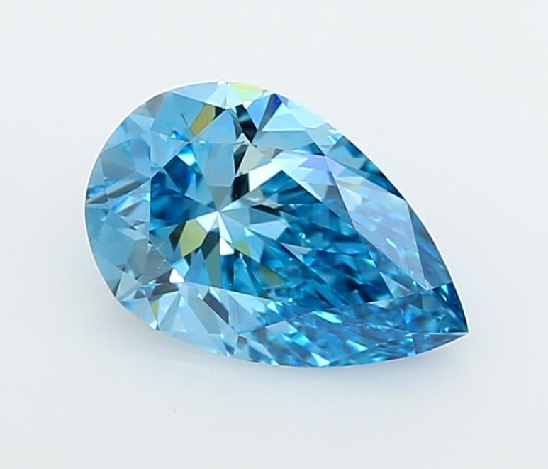 1.56 Ct. Fancy Vivid  Blue Pear Lab Grown Diamond