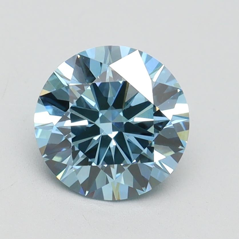 1.38 Ct. Fancy Vivid Blue Round Lab Grown Diamond