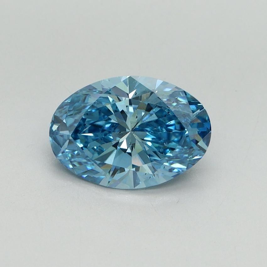 1.50 Ct. Fancy Vivid Blue Oval Lab Grown Diamond