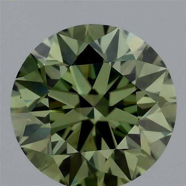 1.28 Ct. Fancy Vivid  Green Round Lab Grown Diamond