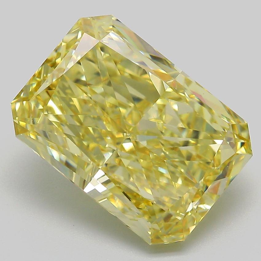 8.09 Ct. Fancy Intense  Yellow Radiant Lab Grown Diamond
