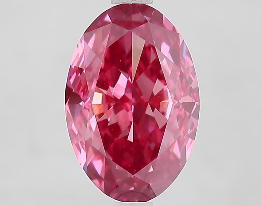 2.92 Ct. Fancy Vivid Pink Oval Lab Grown Diamond