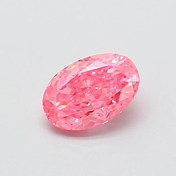0.51 Ct. Fancy Vivid  Pink Oval Lab Grown Diamond