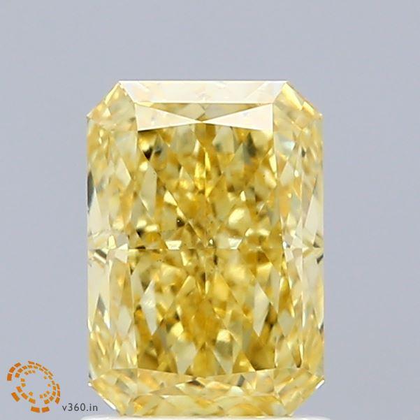 1.61 Ct. Fancy Vivid Yellow Radiant Lab Grown Diamond