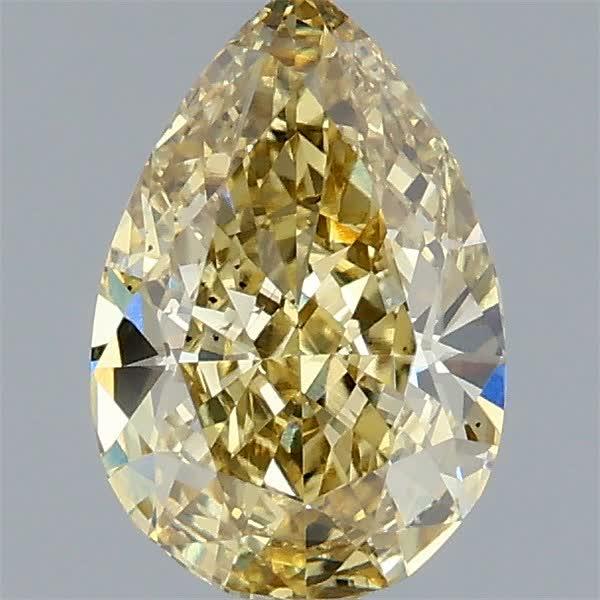 1.60 Ct. Fancy Intense Yellow Pear Lab Grown Diamond
