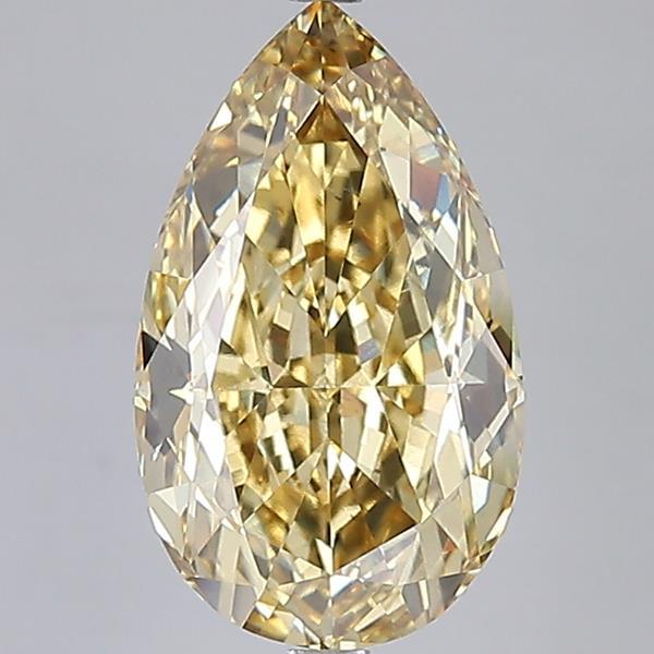 9.09 Ct. Fancy Intense Yellow Pear Lab Grown Diamond