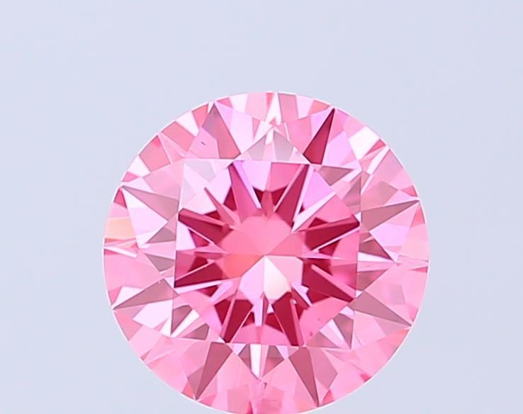 1.91 Ct. Fancy Vivid Pink Round Lab Grown Diamond