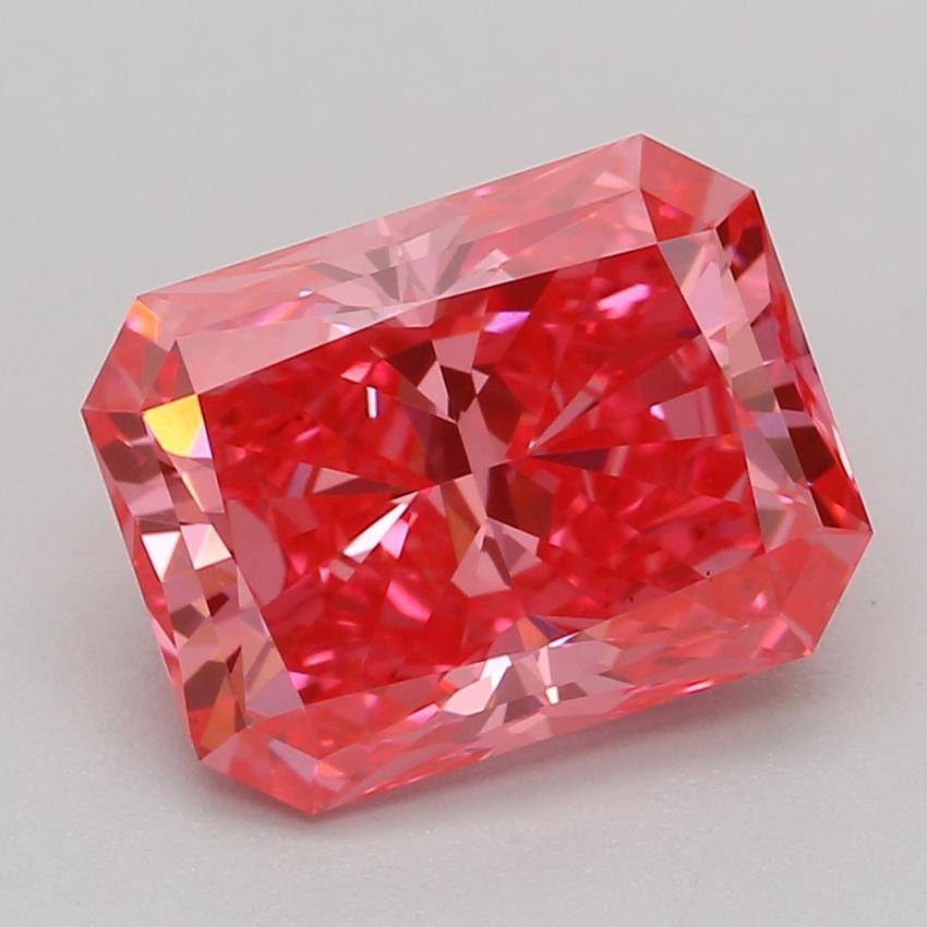 1.59 Ct. Fancy Vivid Pink Radiant Lab Grown Diamond