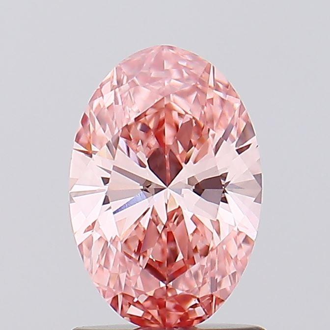 1.08 Ct. Fancy Vivid Pink Oval Lab Grown Diamond