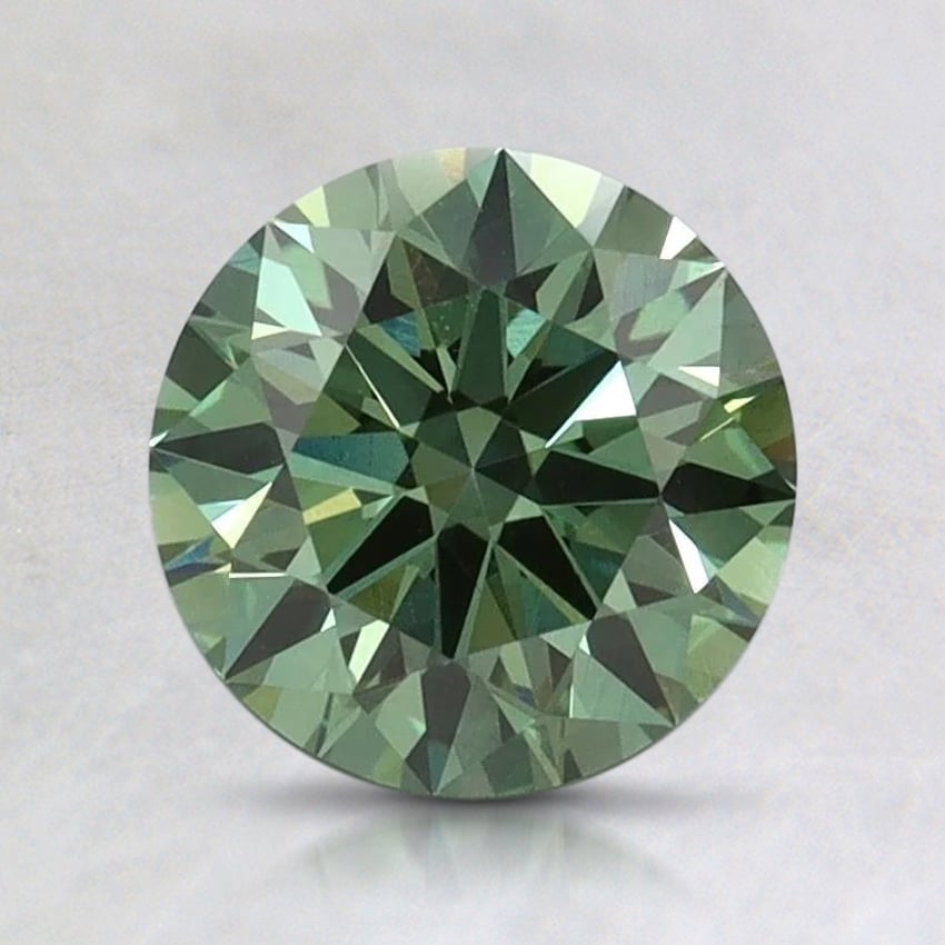 1.26 Ct. Fancy Vivid Pacific Green Round Lab Grown Diamond