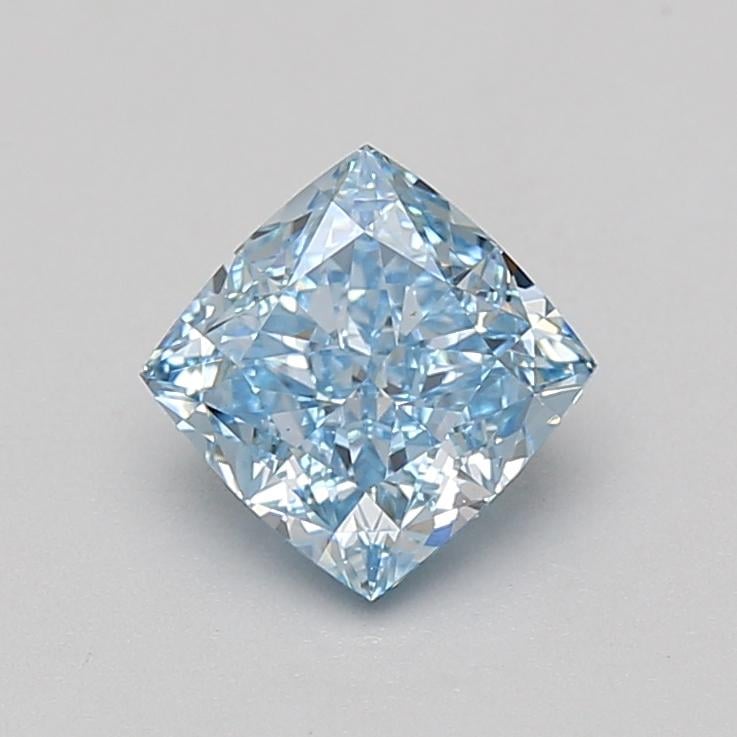 1.43 Ct. Fancy Vivid Blue Cushion Lab Grown Diamond