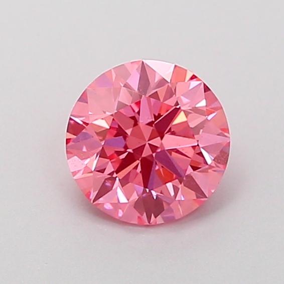0.53 Ct. Fancy Vivid Pink Round Lab Grown Diamond