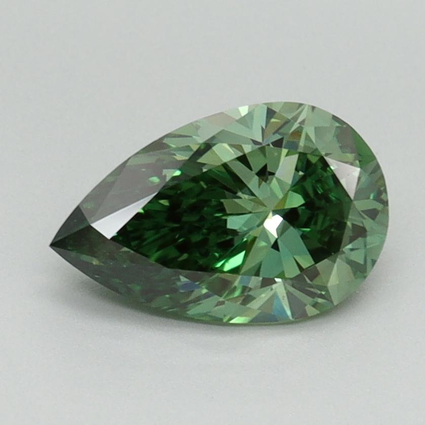 1.15 Ct. Fancy Vivid Green Pear Lab Grown Diamond