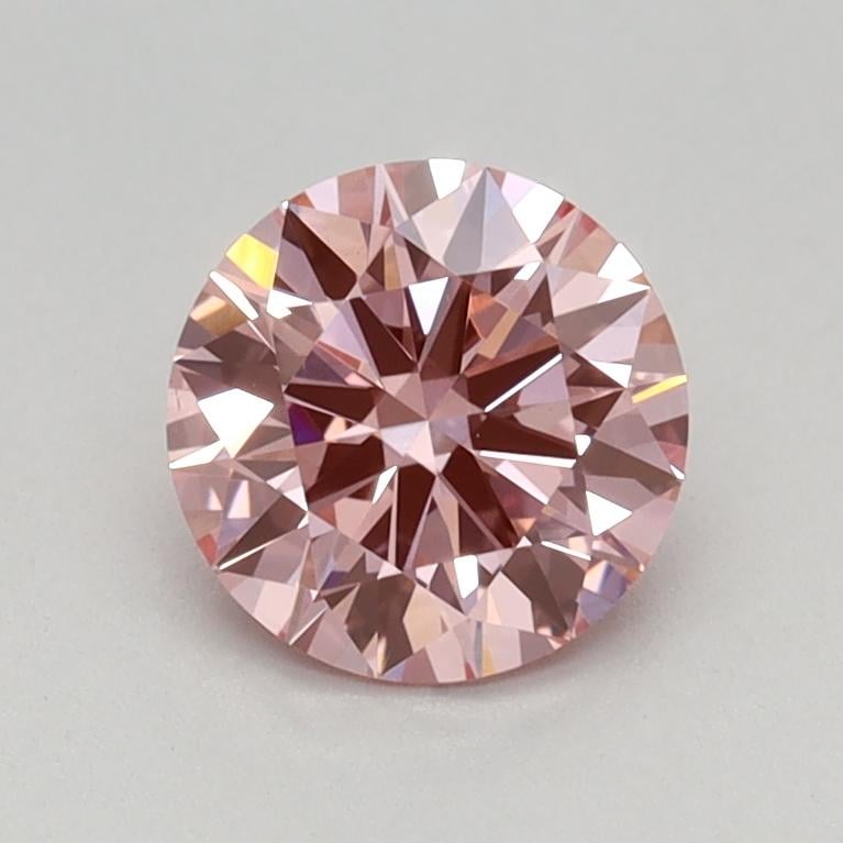 0.68 Ct. Fancy Vivid Pink Round Lab Grown Diamond