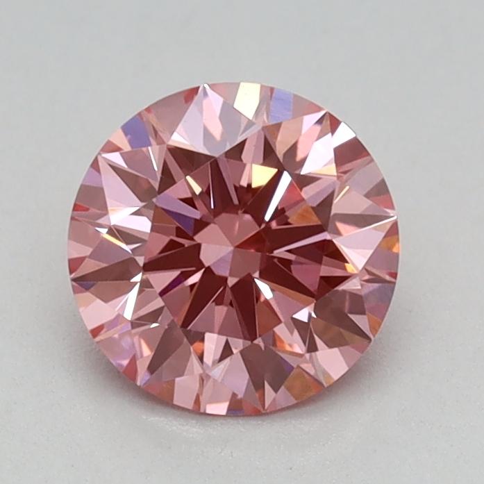 0.67 Ct. Fancy Vivid Pink Round Lab Grown Diamond
