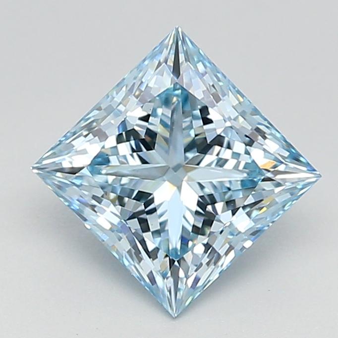 0.99 Ct. Fancy Intense Blue Princess Lab Grown Diamond