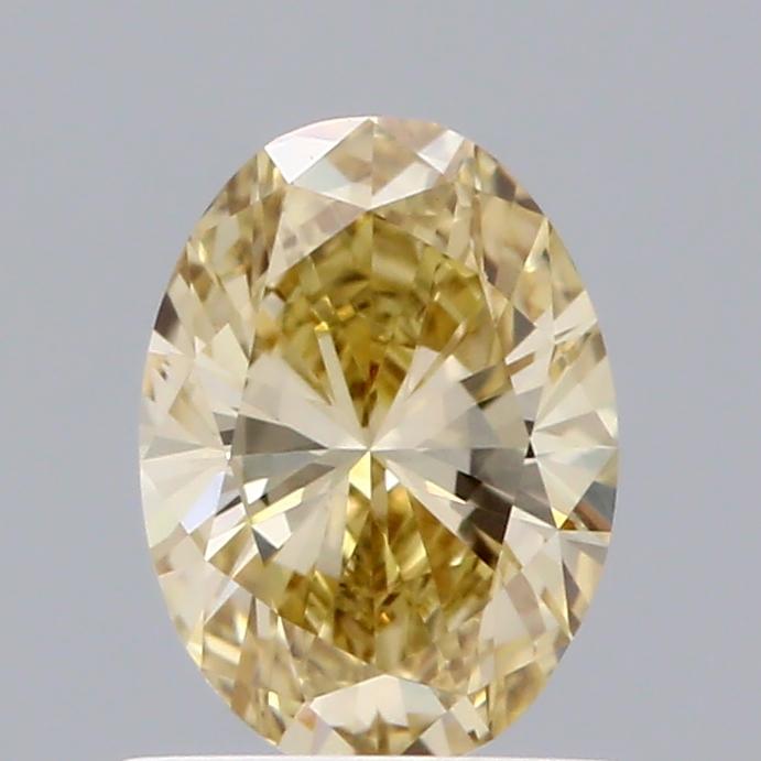 0.74 Ct. Fancy Intense Yellow Oval Lab Grown Diamond