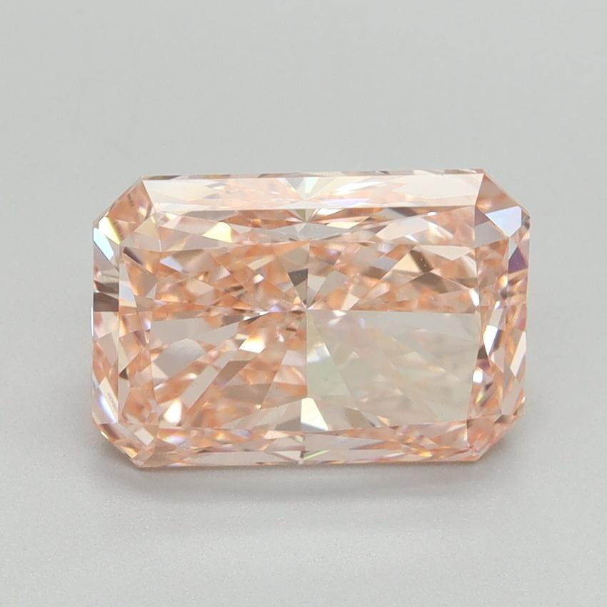 3.19 Ct. Fancy Vivid Pink Radiant Lab Grown Diamond