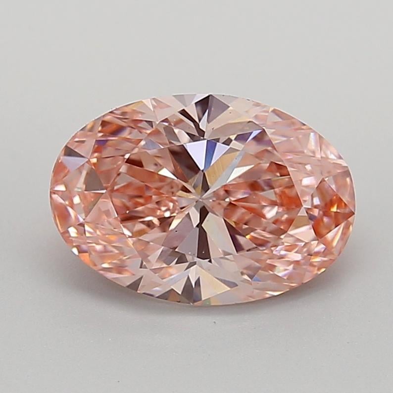3.01 Ct. Fancy Vivid  Pink Oval Lab Grown Diamond
