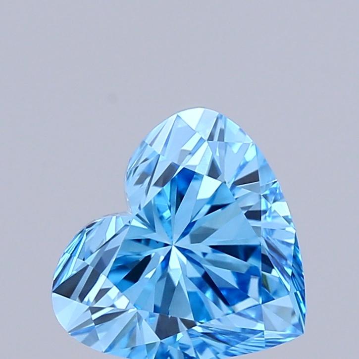 0.97 Ct. Fancy Vivid Blue Heart Lab Grown Diamond