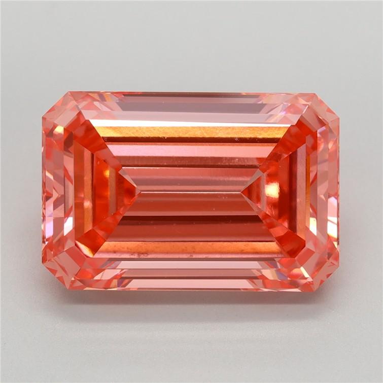 7.77 Ct. Fancy Vivid Pink Emerald Lab Grown Diamond