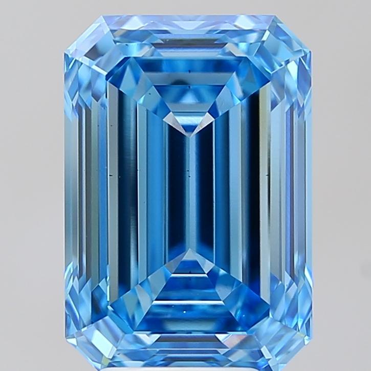 6.01 Ct. Fancy Vivid Blue Emerald Lab Grown Diamond