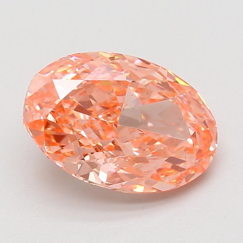 5.10 Ct. Fancy Vivid Pink Oval Lab Grown Diamond