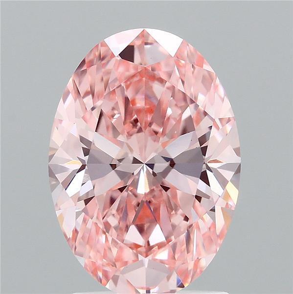 2.04 Ct. Fancy Vivid Pink Oval Lab Grown Diamond