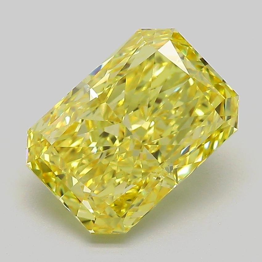 3.57 Ct. Fancy Vivid Yellow Radiant Lab Grown Diamond