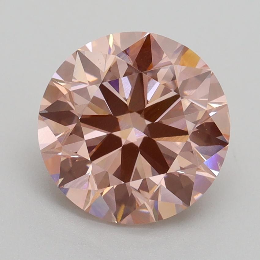 2.46 Ct. Fancy Intense Pink Round Lab Grown Diamond