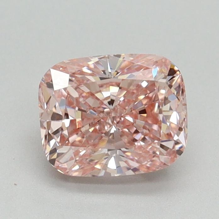 1.00 Ct. Fancy Vivid Pink Cushion Lab Grown Diamond