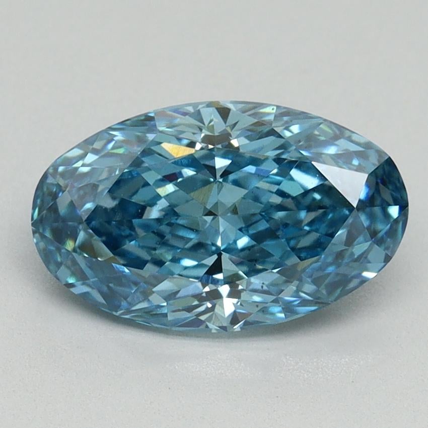2.03 Ct. Fancy Vivid Blue Oval Lab Grown Diamond