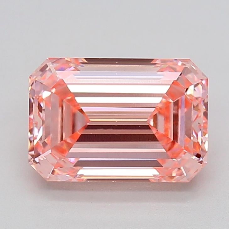 3.08 Ct. Fancy Vivid  Pink Emerald Lab Grown Diamond