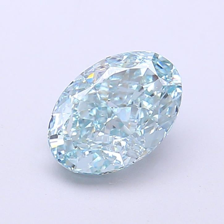 1.60 Ct. Fancy Light Blue Green Oval Lab Grown Diamond