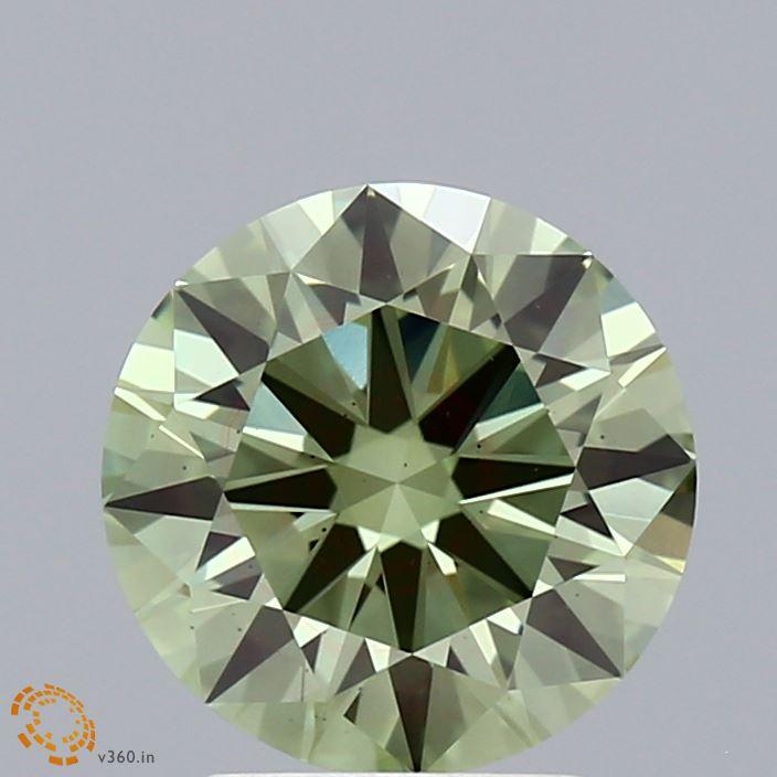 2.13 Ct. Fancy Vivid  Green Round Lab Grown Diamond