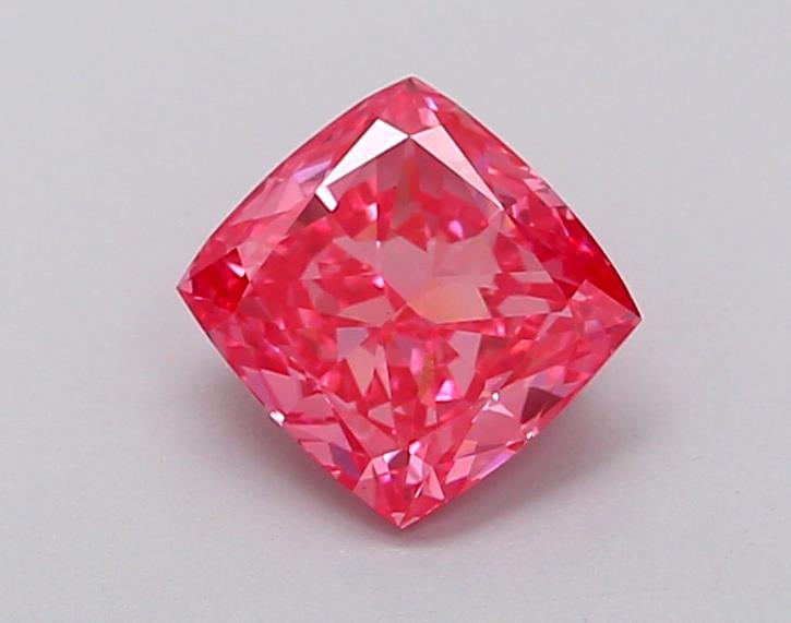 1.03 Ct. Fancy Vivid Pink Cushion Lab Grown Diamond