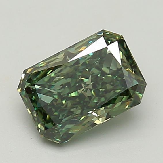 1.83 Ct. Fancy Vivid  Green Radiant Lab Grown Diamond