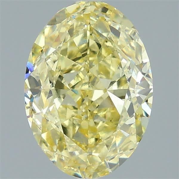 3.08 Ct. Fancy Intense Yellow Oval Lab Grown Diamond