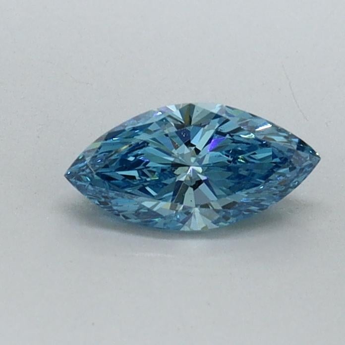 0.33 Ct. Fancy Vivid Malibu Blue Marquise Lab Grown Diamond
