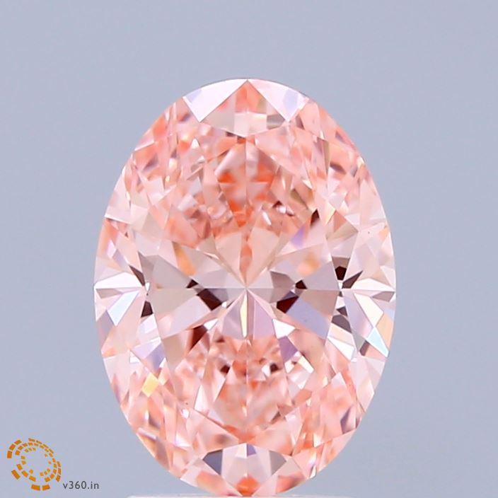 2.0 Ct. Fancy Vivid Pink Oval Lab Grown Diamond