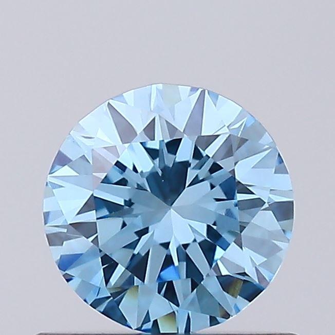 0.53 Ct. Fancy Vivid Blue Round Lab Grown Diamond