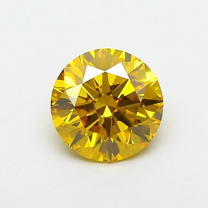 1.19 Ct. Fancy Vivid  Yellow Round Lab Grown Diamond