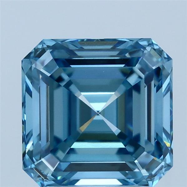 2.50 Ct. Fancy Vivid Blue Asscher Lab Grown Diamond