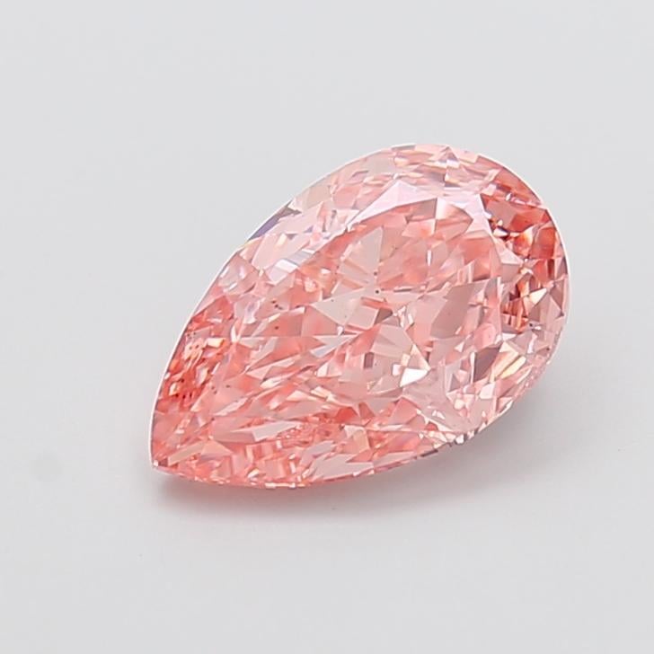 2.59 Ct. Fancy Vivid  Pink Pear Lab Grown Diamond